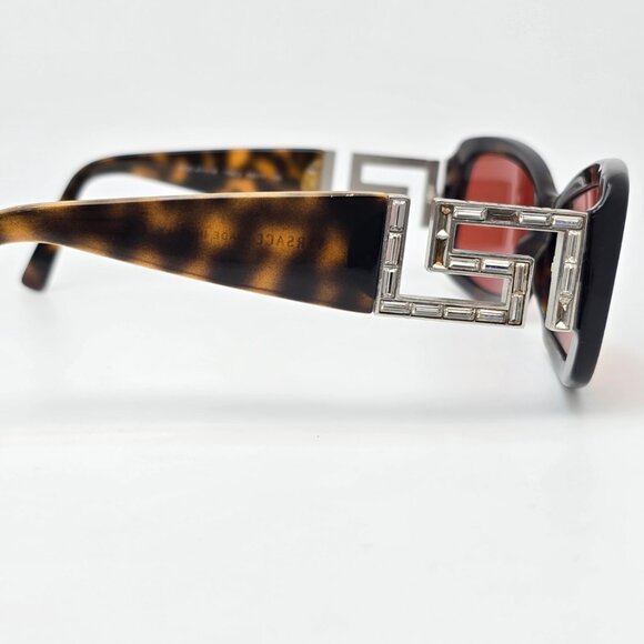 Versace Mod. 4111-B 108/3 Dark Tortoise Rhinestone Frame Brown Lens Sunglasses main image 7